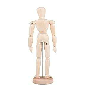 8 C`ؐA[glԃ}lL (jZbNX) WCg }lL Ntg f MILINGSY 8 Inch Wooden Art Human Mannequin (Unisex) Jointed Manikin Craft Model
