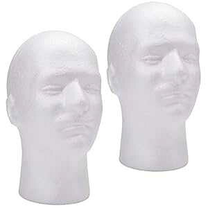 Foraineam 2 pbNjAX`[wbh 11 C`j}lL}lLtH[wbhEBbOz_[XqKlfBXvCX^h Foraineam 2 Pack Male Styrofoam Head 11 Inch Man Mannequin Maniki