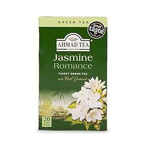 Ahmad Tea ΒAWX~ }X eB[obOA20 ct (6 pbN) - JtFCAsgp Ahmad Tea Green Tea, Jasmine Romance Teabags, 20 ct (Pack of 6) - Caffeinated and Sugar-Free