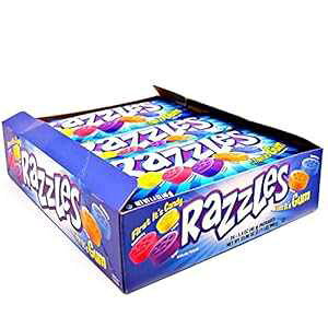 IWi Razzles LfB/KA1.4 IXobO 24 {bNX Tootsie Roll Original Razzles Candy/Gum, Box of 24 1.4-Ounce Bags