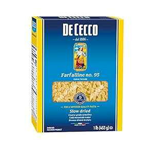 De Cecco Pasta No.95 C^A veC & SuY_CAt@t@A80 IXA5 pbN De Cecco Pasta No.95 Made in Italy High in Proteing & Iron Bronze die, Farfalline, 80 Oz, Pack of 5