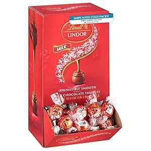 Lindt LINDOR ~N`R[ggtA炩łƂ낯gtZ^[̃`R[gAMtgɍœKA50.8IXA120 Lindt LINDOR Milk Chocolate Truffles, Chocolates with Smooth, Melting Truffle Center,