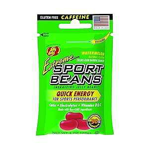 Jelly Belly �G�N�X�g���[�� �X�|�[�c �r�[���Y�A�J�t�F�C������W�F���[�r�[���Y�A�X�C�J�����A24 �p�b�N�A�e 1 �I���X Jelly Belly Extreme Sport Beans, Caffeinated Jelly Beans, Watermelon Flavor, 24 Pack, 1-oz Each