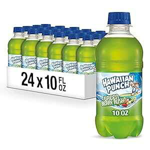 Hawaiian Punch Green Berry Rush Fruit Juice Drink, 10 Fl Oz Bottles, 24 Count (4 Packs Of 6), Ready-to-drink, On-the-go, Caffeine-free, Carbonation-free, Gluten-free, Excellent Source Of Vitamin C