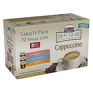 Grove Square Jv`[m |bhAoGeBAVOT[u (72 pbN) Grove Square Cappuccino Pods, Variety, Single Serve (Pack of 72)