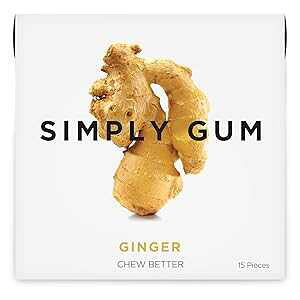Vv[K WW[ 6 pbN (v 90 ) sgp + AXpe[sgp + `qg݊ Simply Gum Ginger Pack of Six (90 Pieces Total) Synthetic Free + Aspartame Free + non GMO