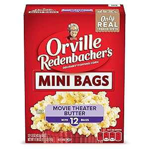Orville Redenbacher's Orville Redenbacher s Movie Theater Butter Flavored Microwave Popcorn, Gluten Free, 12 Count Popcorn Bags (6 Boxes)