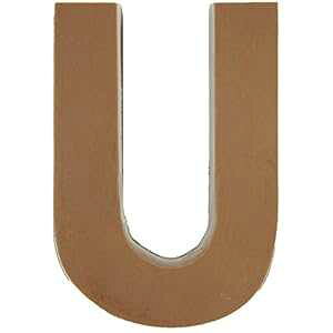 tBftBA LfB[Y \bh ~N `R[g At@xbg UA1.75 IX mxeB Mtg Philadelphia Candies Solid Milk Chocolate Alphabet Letter U, 1.75 Ounce Novelty Gift