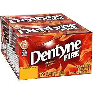Dentyne Fire Bubble Gum, Cinnamon, 12x12/144ct, {Imported from Canada}