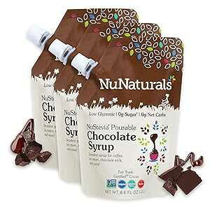 `R[g - 3 pbNANuNaturals `R[gVbvAVRAx[X̊ÖAsgpA3 pbN 6.6 IX Chocolate - 3 Pack, NuNaturals Chocolate Syrup, Natural Plant Based Sweetener, Sugar-Free, 3 Pack