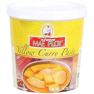 Mae Ploy XgĩJ[p^CCG[J[y[XgAn[uAXpCXAGry[Xg̖FuhAMSGAۑAFsgp (14IX) Mae Ploy Thai Yellow Curry Paste for 