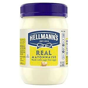 Hellmann's A}l[Y N[~[ȃThCb`Xvbh܂͒pA} Oet[A100% P[Wt[gp 15 IX Hellmann's Real Mayonnaise Real Mayo For a Creamy Sandwich Spr