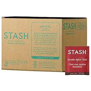 X^bV eB[ _u XpCX `CgAeB[obO 100 {bNX (pbP[W͈قȂꍇ܂) Stash Tea Double Spice Chai Black Tea, Box of 100 Tea Bags (Pack May Vary)