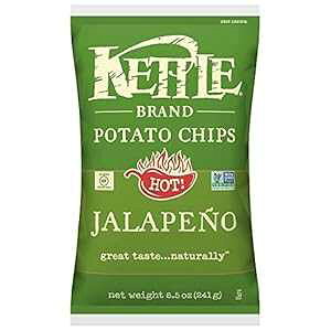 �P�g���u�����h �|�e�g�`�b�v�X�A�n���y�[�j���A8.5�I���X��(12�p�b�N) Kettle Brand Potato Chips, Jalapeno, 8.5 Ounce Bags (Pack of 12)