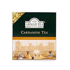 Ahmad Tea Black Tea�A�J���_�����e�B�[�o�b�O (�����Ȃ�)�A100 �J���b�g - �J�t�F�C������A���� Ahmad Tea Black Tea, Cardamom Teabags (No Envelopes), 100 ct - Caffeinated and Sugar-Free