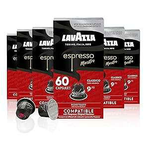 Lavazza Armonico Dark Roast Coffee Capsules Compatible with Nespresso Original Machines ,Value Pack, Blended and roasted in Italy, with full bodied Flavor and Notes, 10 Count (Pack of 6)