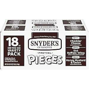 Snyder's of Hanover Pretzel Pieces, Variety Pack of Pretzels Individual Packs, 2.25 Oz, 18 Ct (Pack of 18)