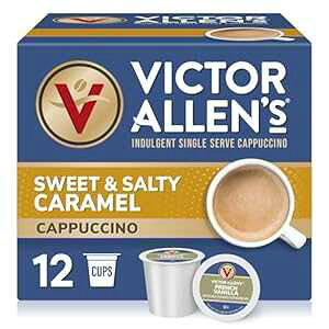 Victor Allen's Coffee Victor Allen's Indulgent Sweet & Salty Caramel Cappuccino Single Cup (2.0 Compatible) 12 Count (Pack of 1)