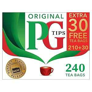 PG Tips Black Tea Non-Pyramid Tea Bags - 240 Count