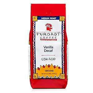 Puroast _ӃR[q[AAfJtFojA2.2 |h 1000 g Puroast Low Acid Ground Coffee, High , Decaf Vanilla Flavor, 2.2 Pound Bag 1000 g