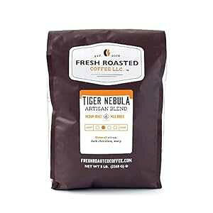FRESH ROASTED COFFEE LLC FRESHROASTEDCOFFEE.COM Fresh Roasted Coffee, Tiger Nebula, 5 lb (80 oz), Medium Roast, Kosher, Whole Bean