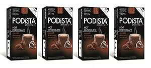zbg`R[g lXvb\݊JvZ zbgRRA|bh - X[X&N[~[ - 4 - 40|bhpbP[W Podista Hot Chocolate Nespresso Compatible Capsules Hot Cocoa Pods - Smooth & Creamy - 4 Boxes -
