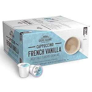 Grove Square Jv`[m |bhAt`ojAVOT[uA50  (1 pbN) - pbP[W͈قȂꍇ܂ Grove Square Cappuccino Pods, French Vanilla, Single Serve, 50 Count (Pack of 1) - Pack May 