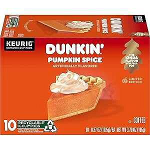 _L pvL XpCX t[o[ R[q[AL[O K Jbv |bh 10  Dunkin' Pumpkin Spice Flavored Coffee, 10 Keurig K-Cup Pods