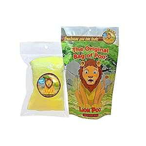 ノベルティうんちギャグギフト用オリジナルうんち袋 ライオンうんこ(黄色いわたあめ) The Original Bag of Poo, Lion Poop (Yellow Cotton Candy) for Novelty Poop Gag Gifts