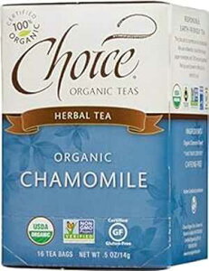 Choice Organic Teas ハーブティー、ティーバッグ 16 個、カモミール Choice Organic Teas Herbal Tea, 16 Tea Bags, Chamomile