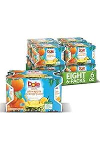 Dole pCibvIWW[XAr^~ C Y 100% t[cW[XA6 tʃIX (6 pbN)Av 48  Dole Pineapple Orange Juice, 100% Fruit Juice with Added Vitamin C, 6 Fl Oz (Pack of 6), 48 Total Can