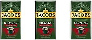Jacobs Kronung Entkoffeiniert fJtFOEhR[q[ 500 O / 17.6 IX (3 pbN) Jacobs Kronung Entkoffeiniert Decaf Ground Coffee 500 Gram / 17.6 Ounce (Pack of 3)