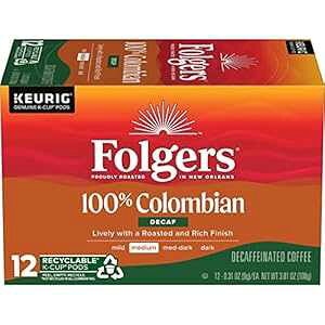 tHW[Y 100% RrAYfJtF ~fBA [Xg R[q[AL[O K Jbv |bh 72  FOLGERS K CUPS Folgers 100% Colombian Decaf Medium Roast Coffee, 72 Keurig K-Cup Pods