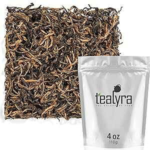 Tealyra - _S[fXyV - ubN[Y[teB[ - ō̒g - L@͔| - ȃ[jOeB[ - 110g (4IX) Tealyra - Yunnan Golden Special - Black Loose Leaf Tea - Best Chinese Bl