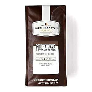 FRESH ROASTED COFFEE LLC FRESHROASTEDCOFFEE.COM Fresh Roasted Coffee, Mocha Java, 2 lb (32 oz), Medium Roast, Kosher, Whole Bean
