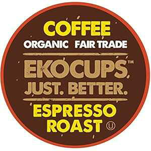 EKOCUPS A[eBU I[KjbN GXvb\ [XgAL[O K Jbv u[pTCN\ȃVOT[u JbvA40  EKOCUPS Artisan Organic Espresso Roast, in Recyclable Single Serve C