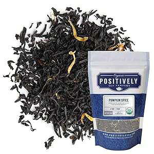 Organic Positively Tea Company, Pumpkin Spice Black Tea, Loose Leaf, 4 Ounce