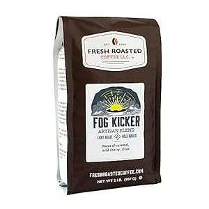 tbV[XgR[q[AtHOLbJ[A2|hi32IXjACg[XgAR[V[AS Unknown Fresh Roasted Coffee, Fog Kicker, 2 lb (32 oz), Light Roast, Kosher, Whole Bean