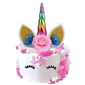 Zoint C{[jR[P[Lgbp[ 胆jR[P[LfR[V ap[eB[Axr[V[Ap (C{[z[) Zoint Rainbow Unicorn Cake Topper Handmade Unicorn C