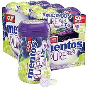 gX sAtbVVK[t[`[CKALVg[zAO[vh[A50{gi6oNpbNj Mentos Pure Fresh Sugar-Free Chewing Gum with Xylitol, Grape Medley, 50 Piece