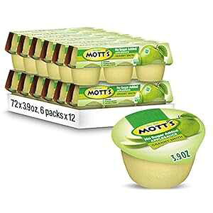 bc sgp Oj[X~X Abv\[XA3.9 IX Jbv (72 pbN) Mott's No Sugar Added Granny Smith Applesauce, 3.9 oz cups (Pack of 72)