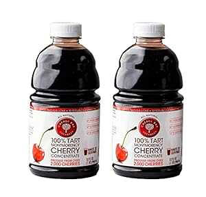 チェリーベイオーチャーズタルトチェリー濃縮物 - 健康的な睡眠を天然ジュース、32オンスのボトル(2本ケース) - グルテンフリー、天然剤、砂糖や保存料無添加 Cherry Bay Orchards Tart Cherry Conc