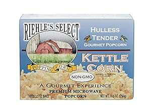 Riehle's ZNg |bvR[unXvPg dqWp|bvR[ - 1 {bNX (3 pbN) Riehle's Select Popping Corn Riehle's Select Popcorn"Hulless" Kettle Microwave Popcorn - 1 Box (3 Packs)
