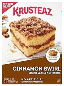 Krusteaz Vi X[ N P[L & }tB ~bNXA21 IX {bNX (3 pbN) Krusteaz Cinnamon Swirl Crumb Cake & Muffin Mix, 21-Ounce Box (Pack of 3)
