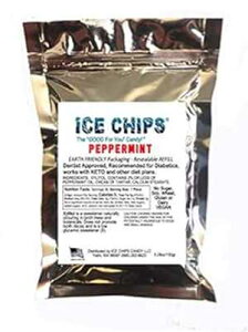 ICE CHIPS LVg[ LfBA5.28 IX̑傫ȍĖ\ȃ|[`BYOet[iyp[~gj ICE CHIPS Xylitol Candy in Large 5.28 oz Resealable Pouch; Low Carb & Gluten Free (
