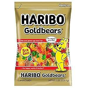 n{[ O~ LfBAS[hxA O~ LfBA5 |h Haribo Gummi Candy, Goldbears Gummi Candy, 5 Pound Bag