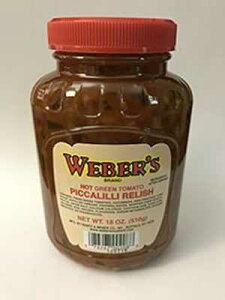 Weber's zbg O[ g}g sbJ bV - 18 IX Weber's Hot Green Tomato Piccalli Relish - 18 oz