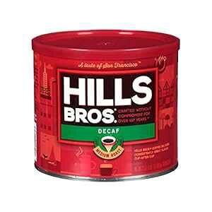Hills Bros Decaf Original Blend Ground Coffee, Medium Roast, Caffeine Free, Full-Bodied Classic Rich Taste, 23 Oz