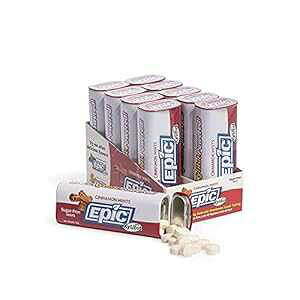 Epic Dental 100% LVg[Ö~gAViA60 JEgʁA10 pbN Epic Dental 100% Xylitol-Sweetened Mints, Cinnamon Flavor, 60-count tins, Pack of 10