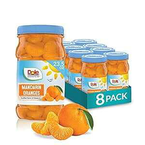 Dole マンダリンオレンジ 100% フルーツジュース、23.5 オンスの再密封可能な瓶、8 個 Dole Mandarin Oranges in 100% Fruit Juice, 23.5 Oz Resealable Jars, 8 Count